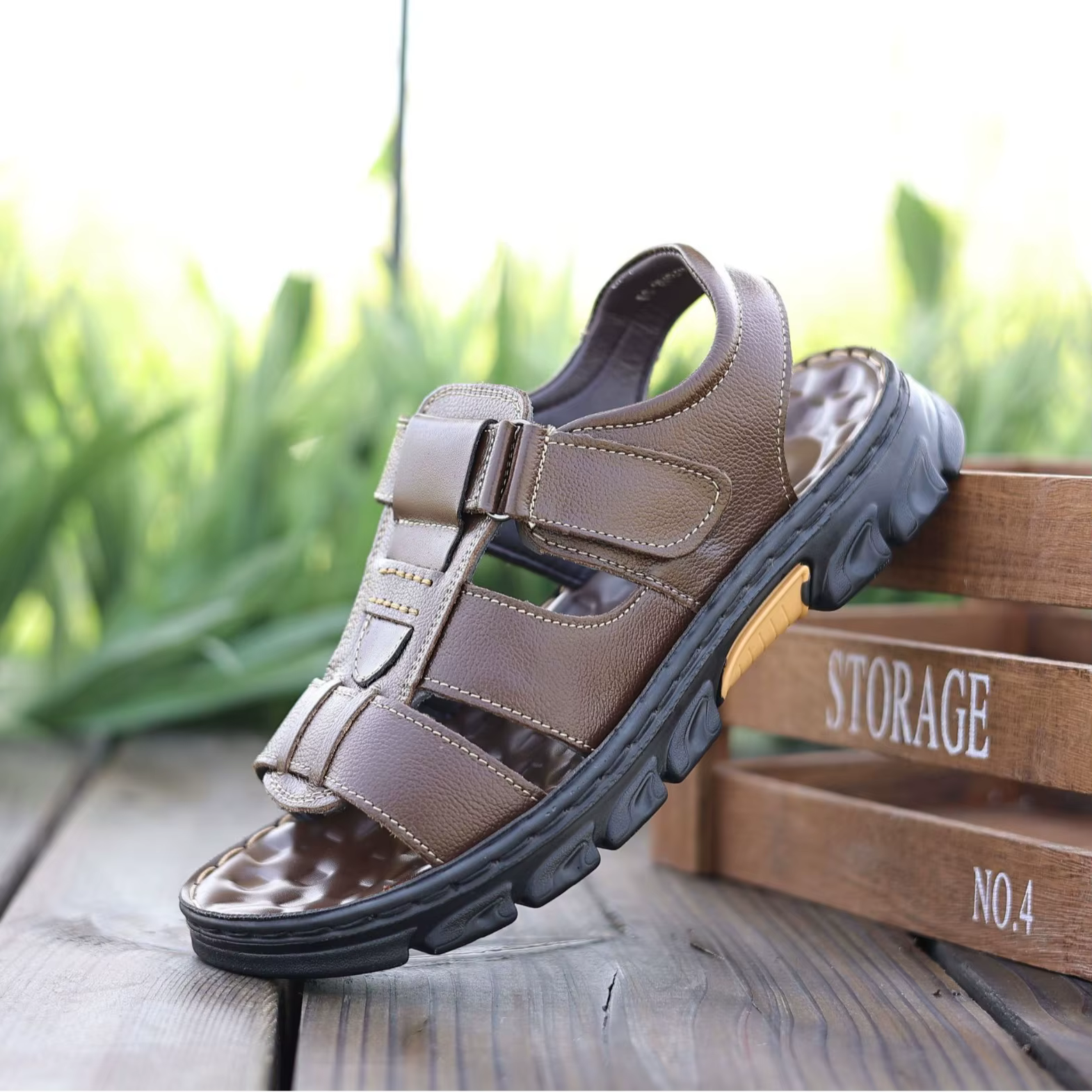Chaussures de plage en cuir pour hommes