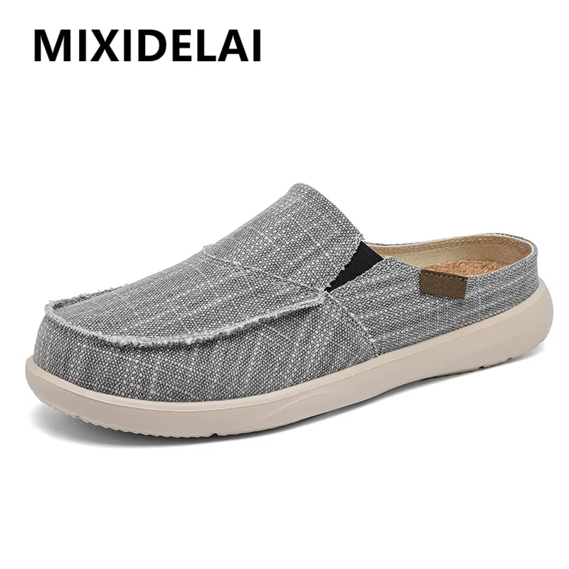 Hommes toile chaussures été 2025 nouveau léger respirant doux sans lacet