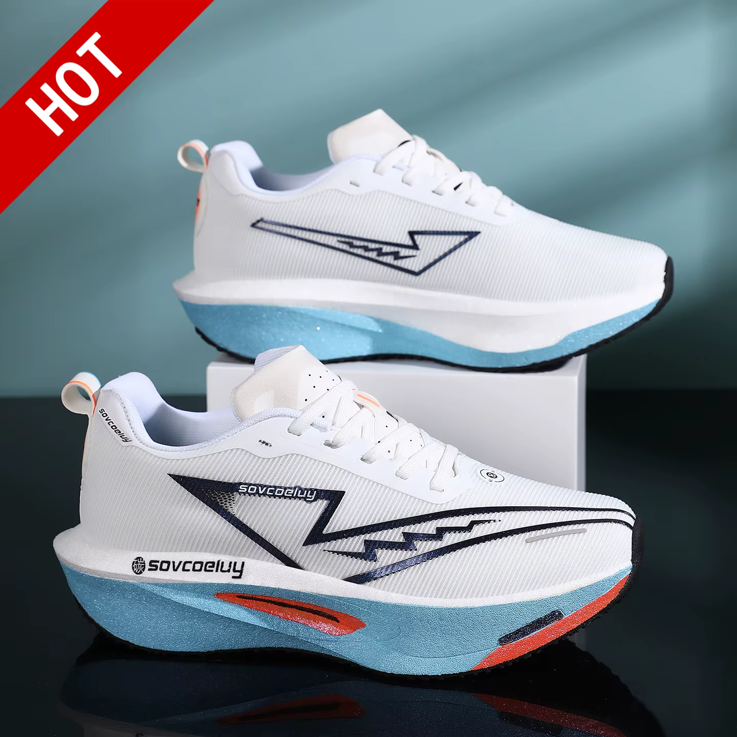 Chaussures de course marathon légères en carbone