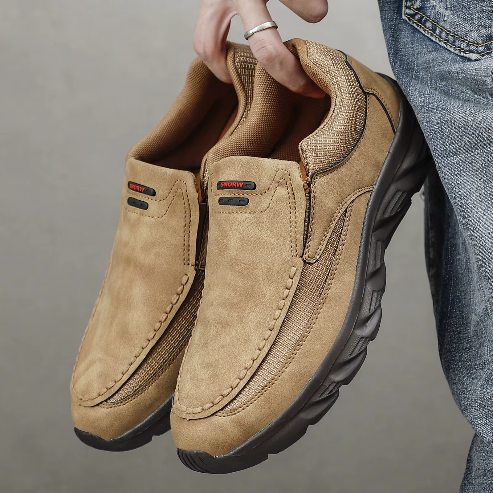 Hommes baskets mocassins légers sans lacet chaussures décontractées