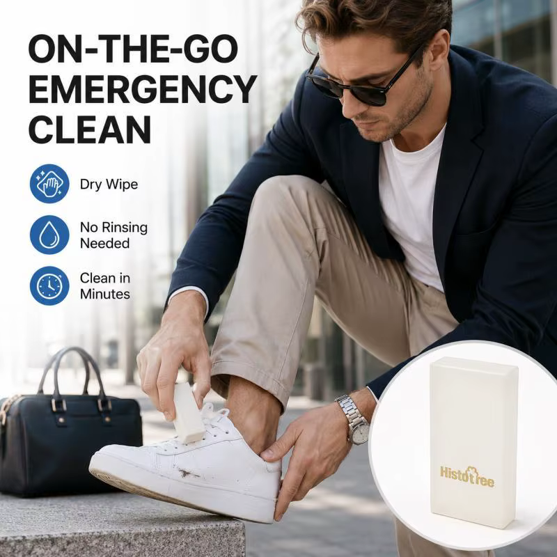 Gomme nettoyante pour chaussures en daim, nettoyant à sec sans eau pour daim, nubuck et baskets blanches, détachant portable pour chaussures