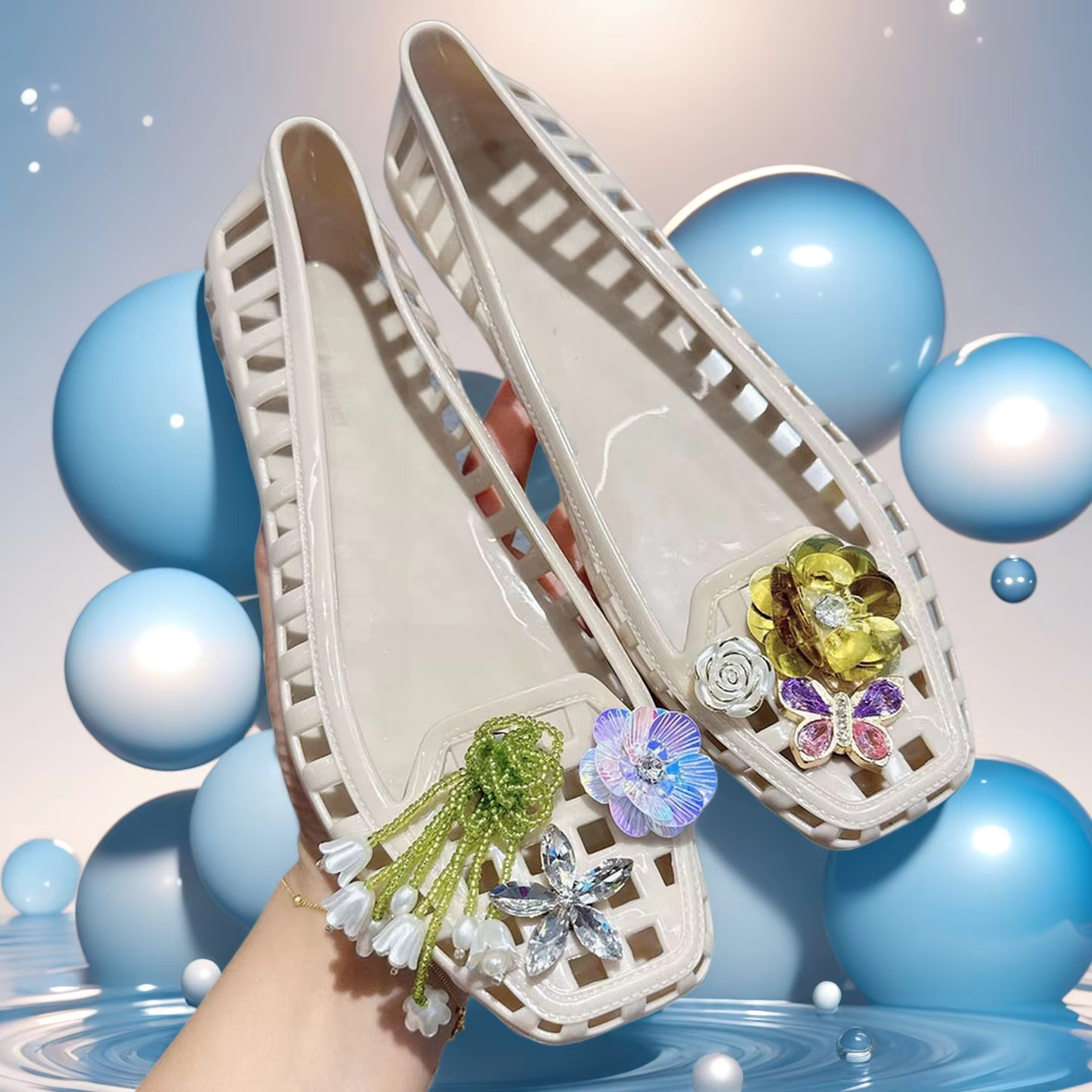Ensemble de pinces à chaussures en cristal