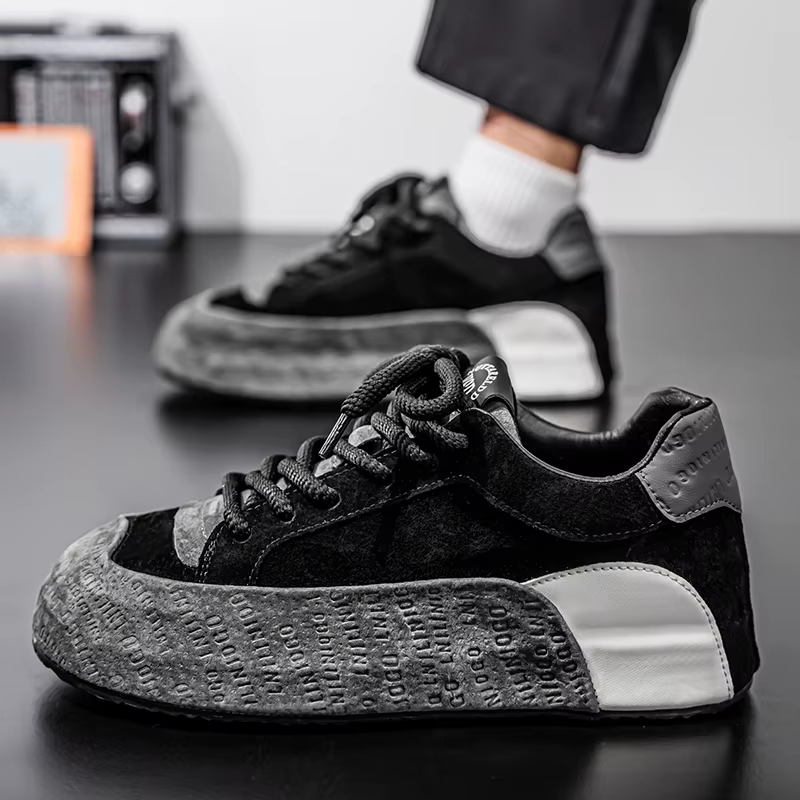 Chaussures de sport décontractées à semelles épaisses pour hommes