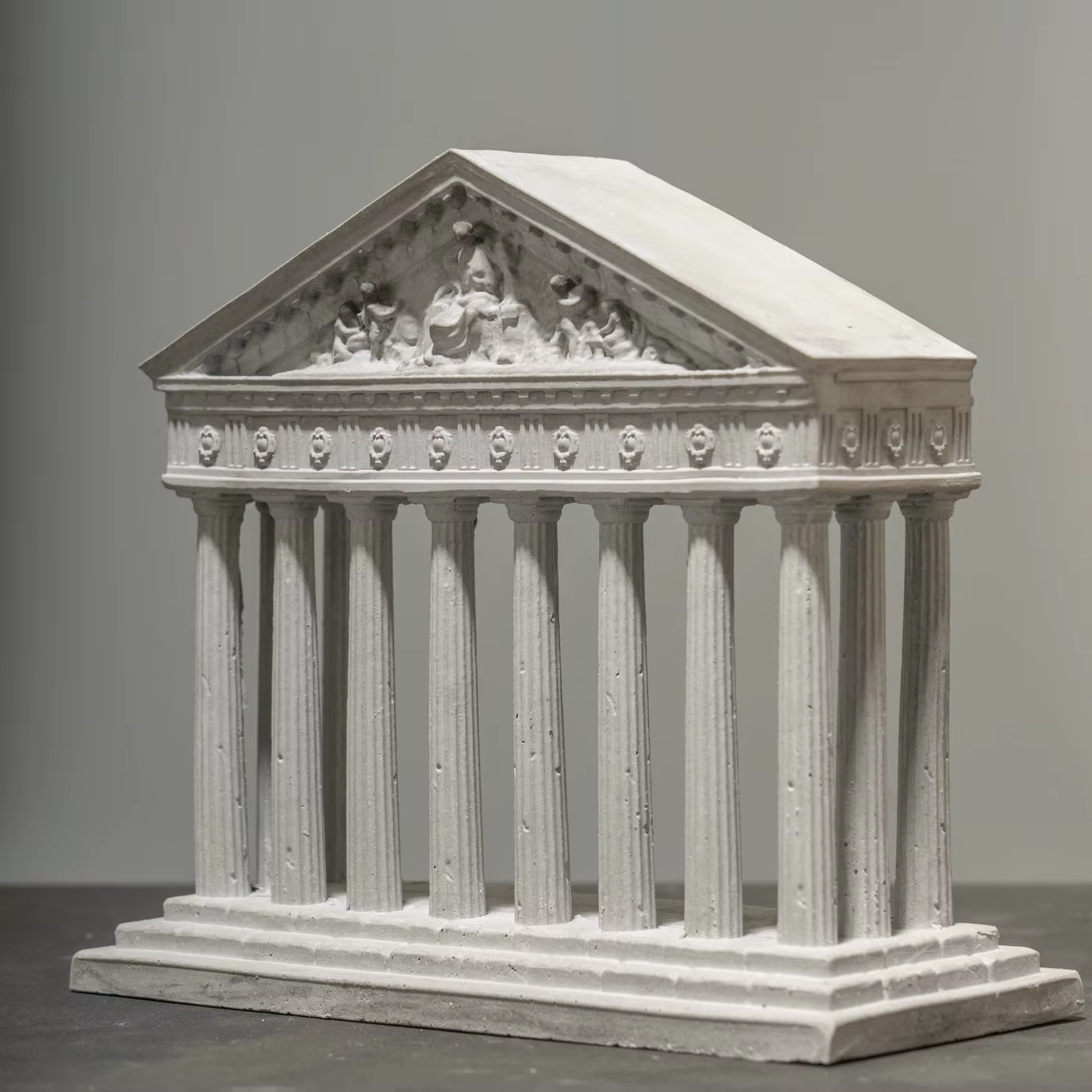 Style rétro européen Pantheon Parthenon paysage architecture palais plâtre/ciment pièces d'art décoratives