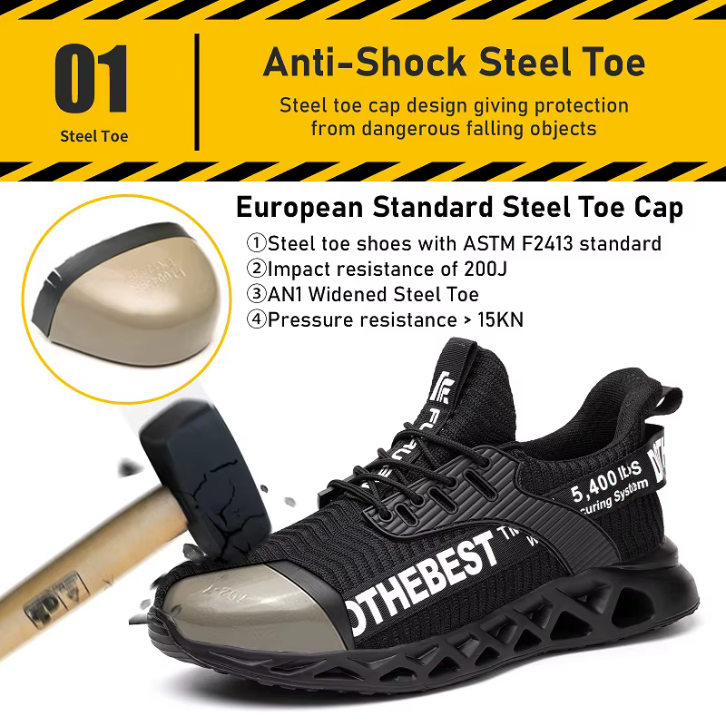 Chaussures de sécurité Anti-crevaison avec bout en acier