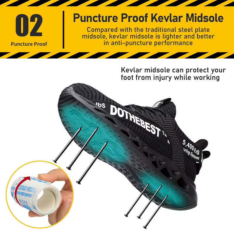 Chaussures de sécurité Anti-crevaison avec bout en acier