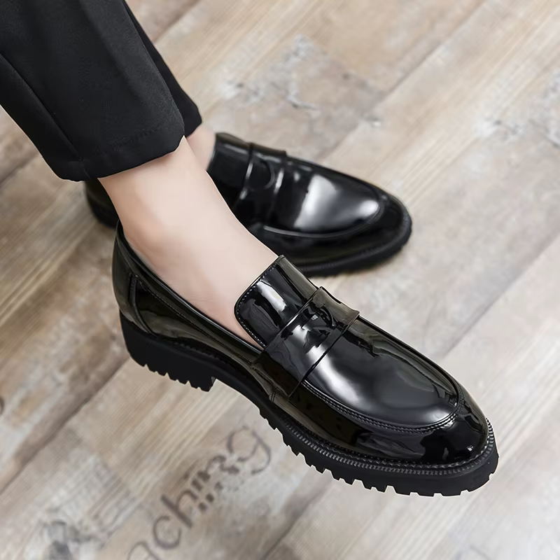 Lefu chaussures hommes semelle épaisse confortable à la mode marque