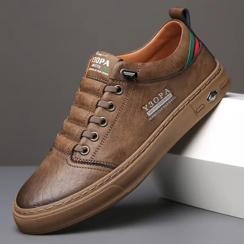 Chaussures en cuir respirantes pour hommes, chaussures de marche en plein air, chaussures de sport Chimale, confortables et décontractées, résistantes à l'usure