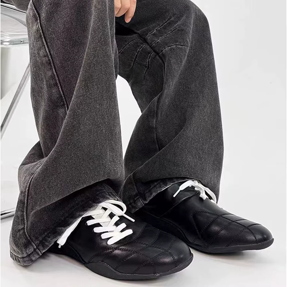 2025 marque femmes noir style football décontracté baskets chaussures plates pour homme lacets chics