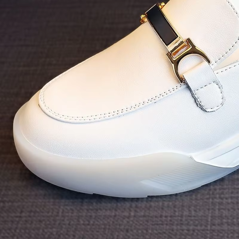 Mules en cuir à plateforme pour femmes