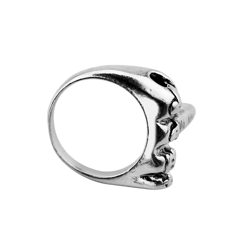 Bague pour homme style rock avec motif doigt d'honneur vertical, bijou tendance pour les individus avant-gardistes