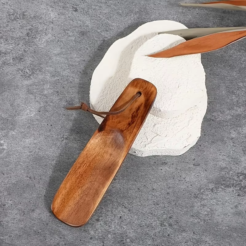 1 pièce de chausse-pied portable en bois massif