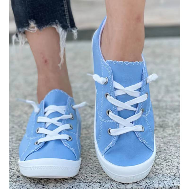 Chaussures basses en toile pour femmes 2026 : Nouvelles semelles intérieures en coton pour un confort optimal