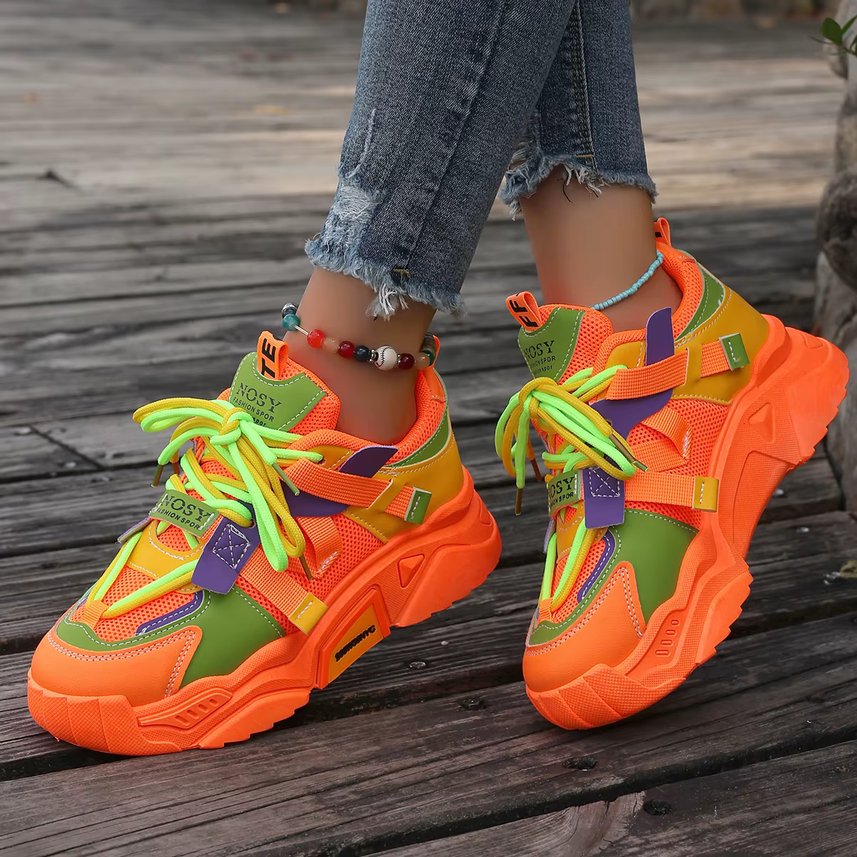 Femmes baskets printemps tendance chaussures de mode décontractées