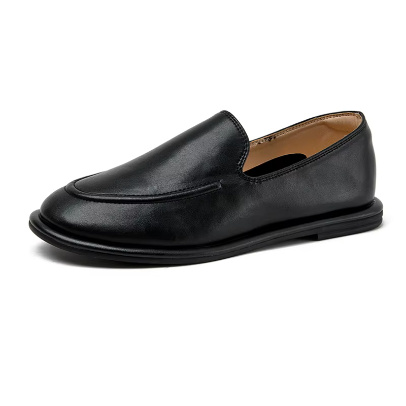 AIYUQI Mocassins Femme 2026 Nouvelle Collection Printemps Bout Rond Chaussures à Enfiler en Cuir Véritable Souples