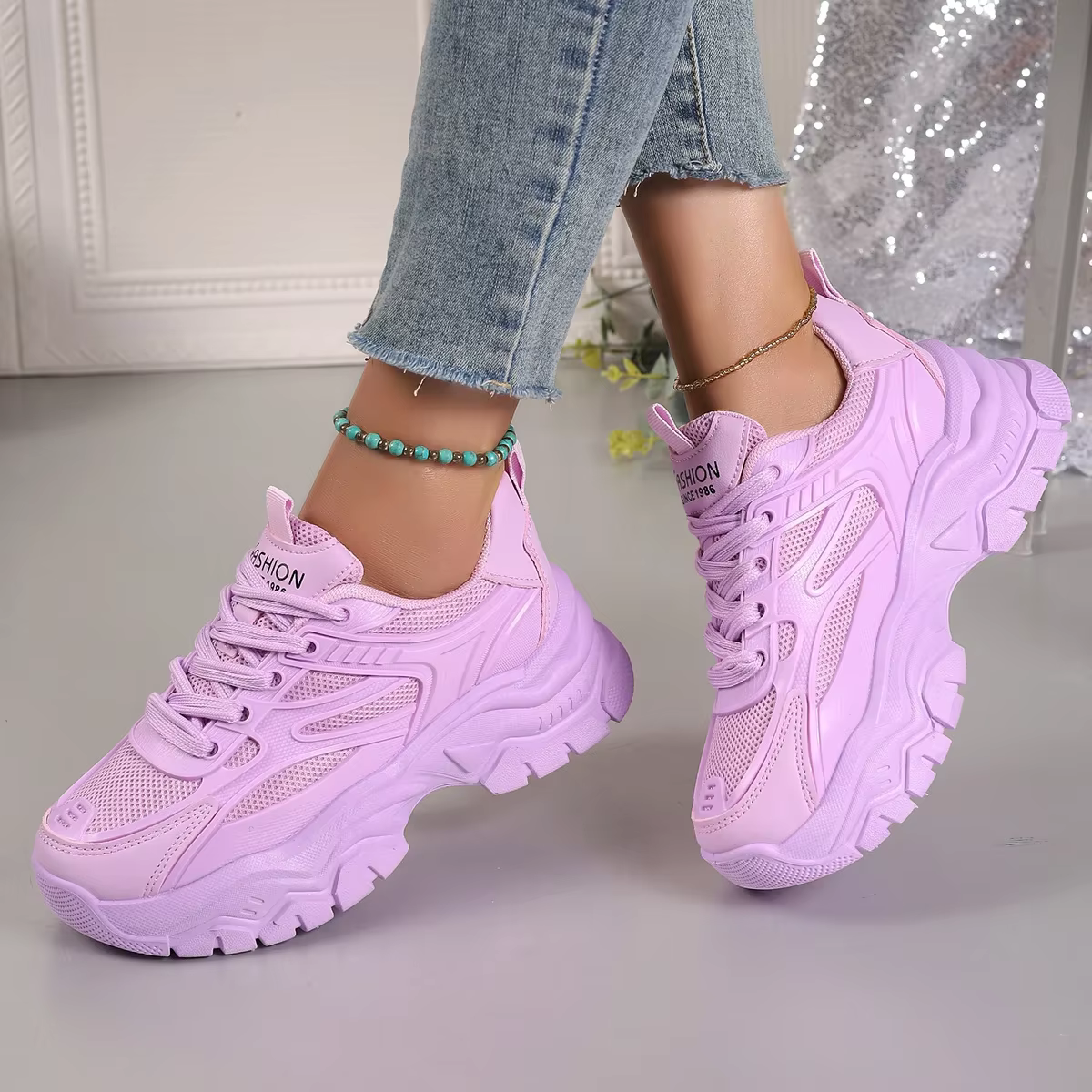 Baskets Chunky Femme 2026 Nouvelle Collection – Chaussures de Sport Légères et Tendance