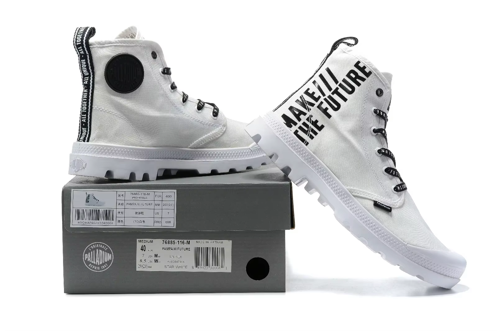 2026 Original PALLADIUM Chaussures montantes classiques en toile pour Hommes et Femmes
