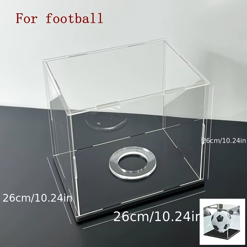 1 présentoir d'assemblage en acrylique, collection d'affiches de football et de basket-ball (accessoire de base circulaire gratuit * 1)