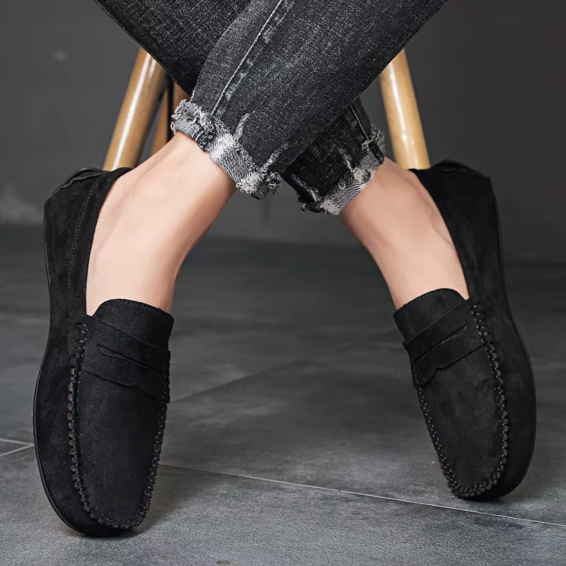 Mode daim hommes chaussures décontractées respirant en cuir