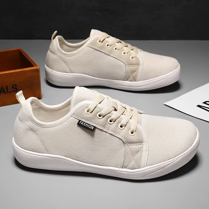 Chaussures pieds nus pour hommes avec boîte à bout large