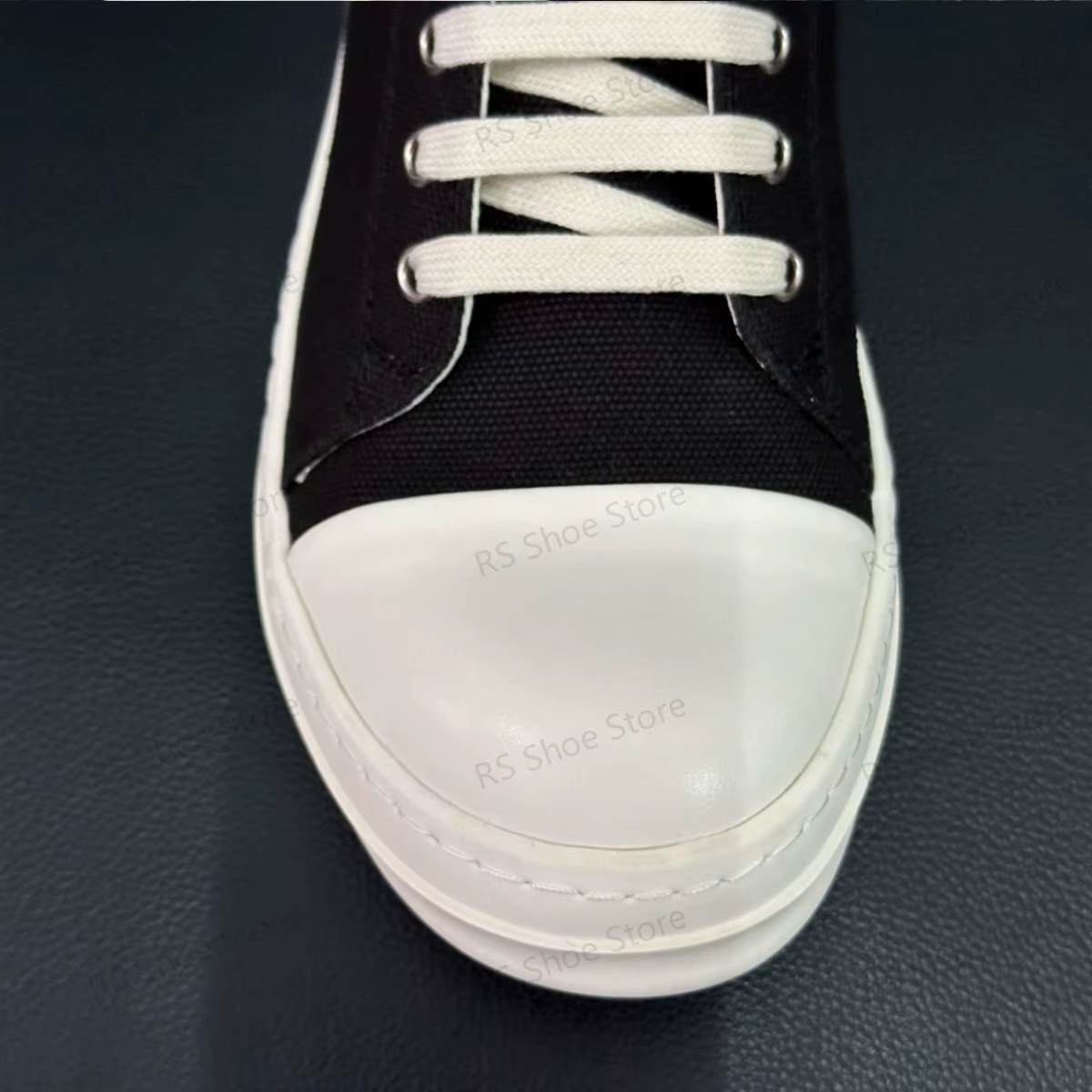 Ro classique hommes chaussure femmes baskets toile noire bas chaussures décontractées semelle épaisse à lacets luxe plat Sneaker