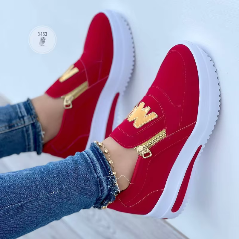 Baskets à plateforme en maille pour femmes