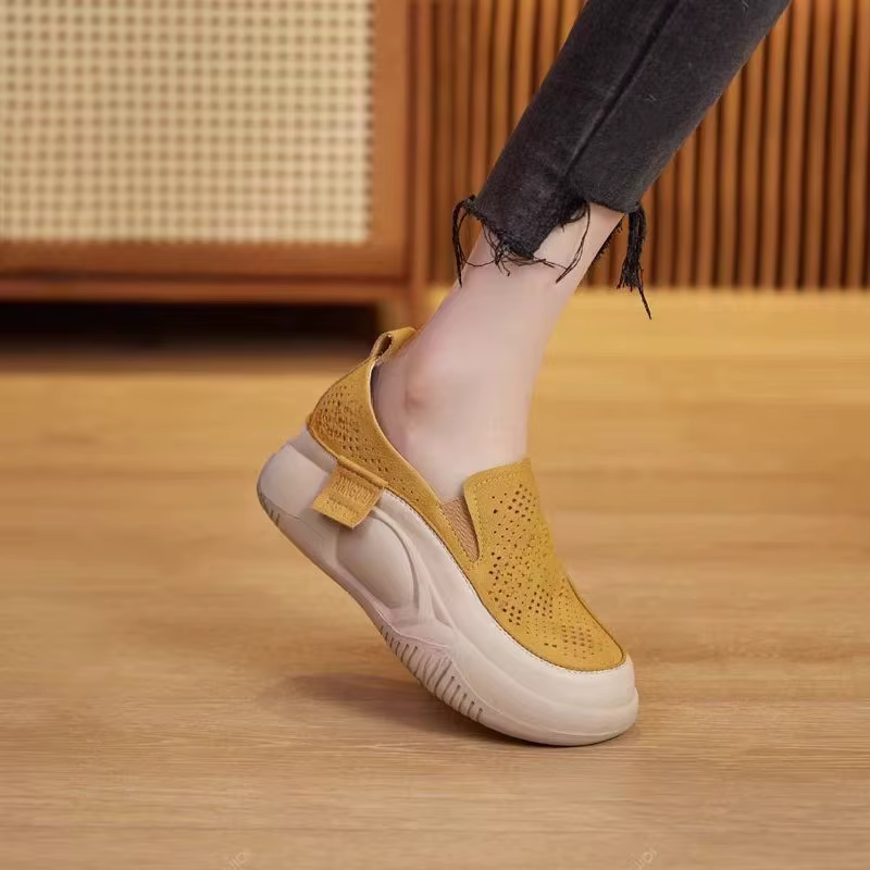 Chaussures simples à bout rond et semelle souple pour femmes