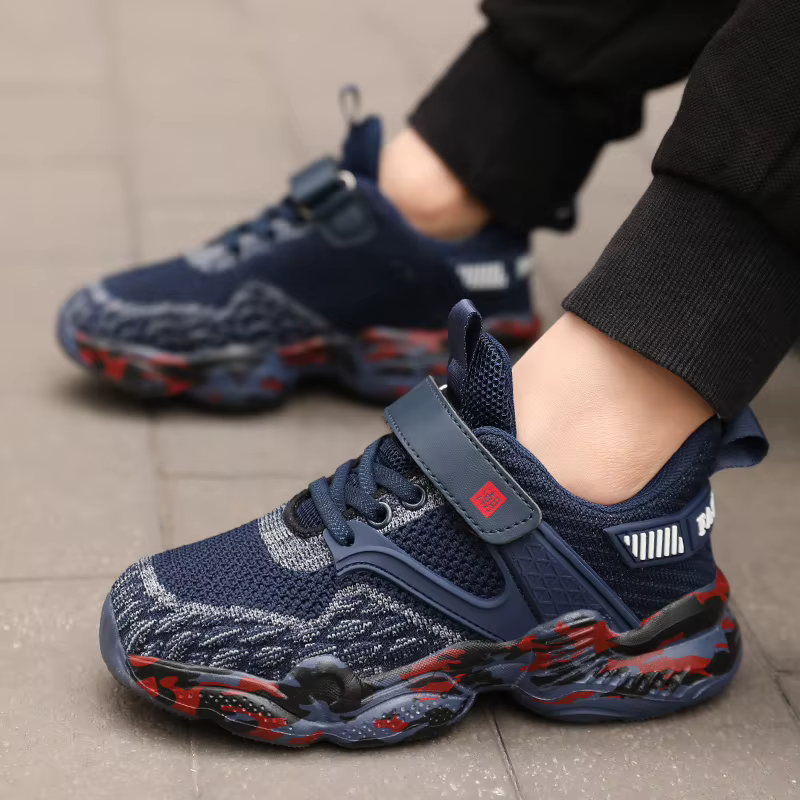 2025 nouveaux enfants chaussures garçon Sneaker tricot plate-forme respirant été école
