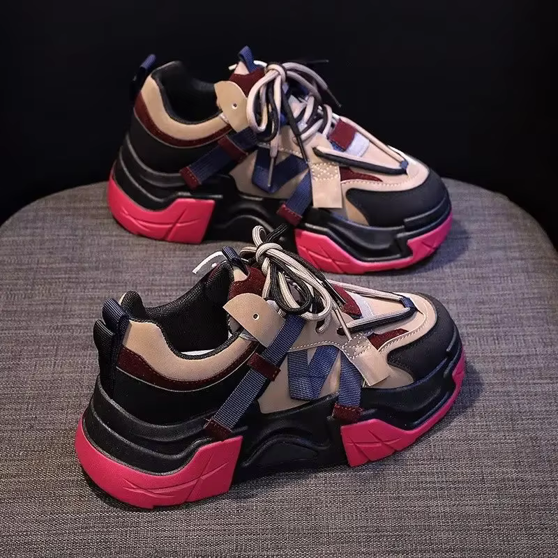Baskets femme chaussures haute sur plate-forme sport athlétique printemps automne
