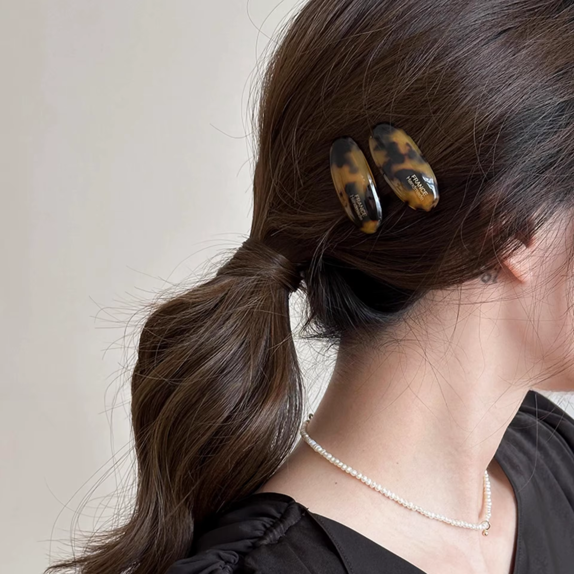 Barrettes elliptiques en acétate pour femmes et filles, petites griffes françaises, Clips latéraux tendance, épingle à cheveux, accessoires pour cheveux