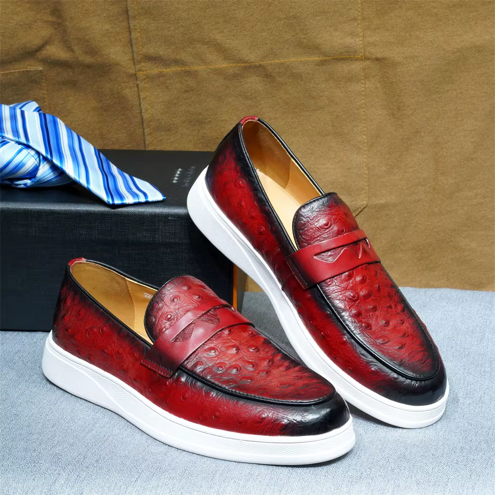 Chaussures décontractées en cuir véritable pour hommes