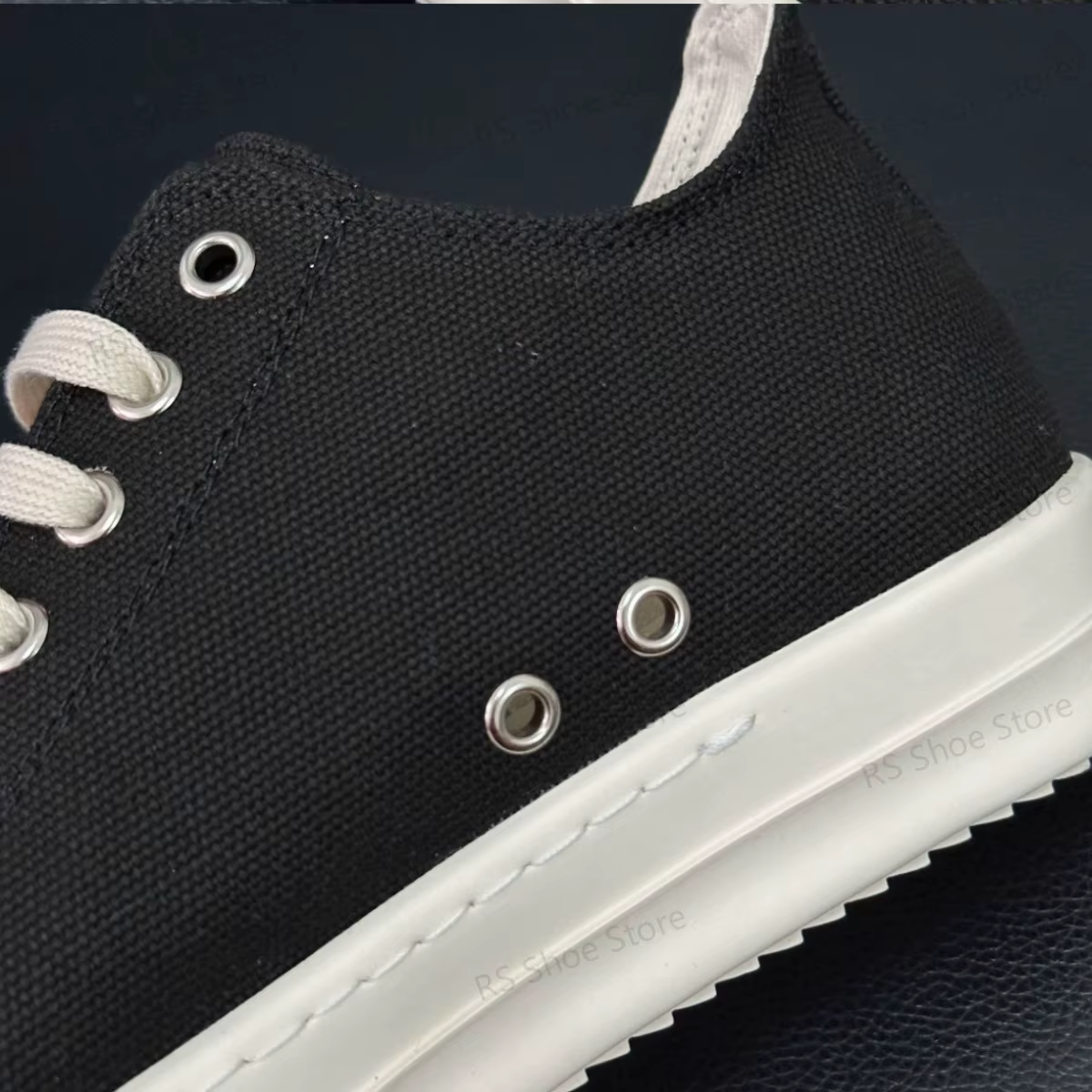 Ro classique hommes chaussure femmes baskets toile noire bas chaussures décontractées semelle épaisse à lacets luxe plat Sneaker