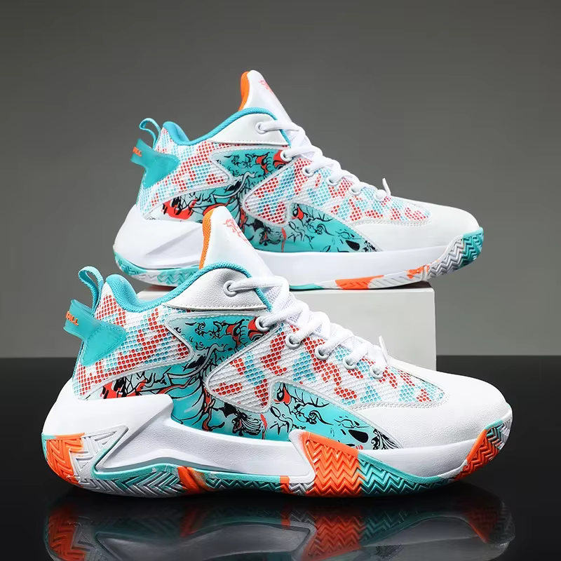 Hommes chaussures de basket-ball femmes unisexe respirant athlétique antidérapant formateur