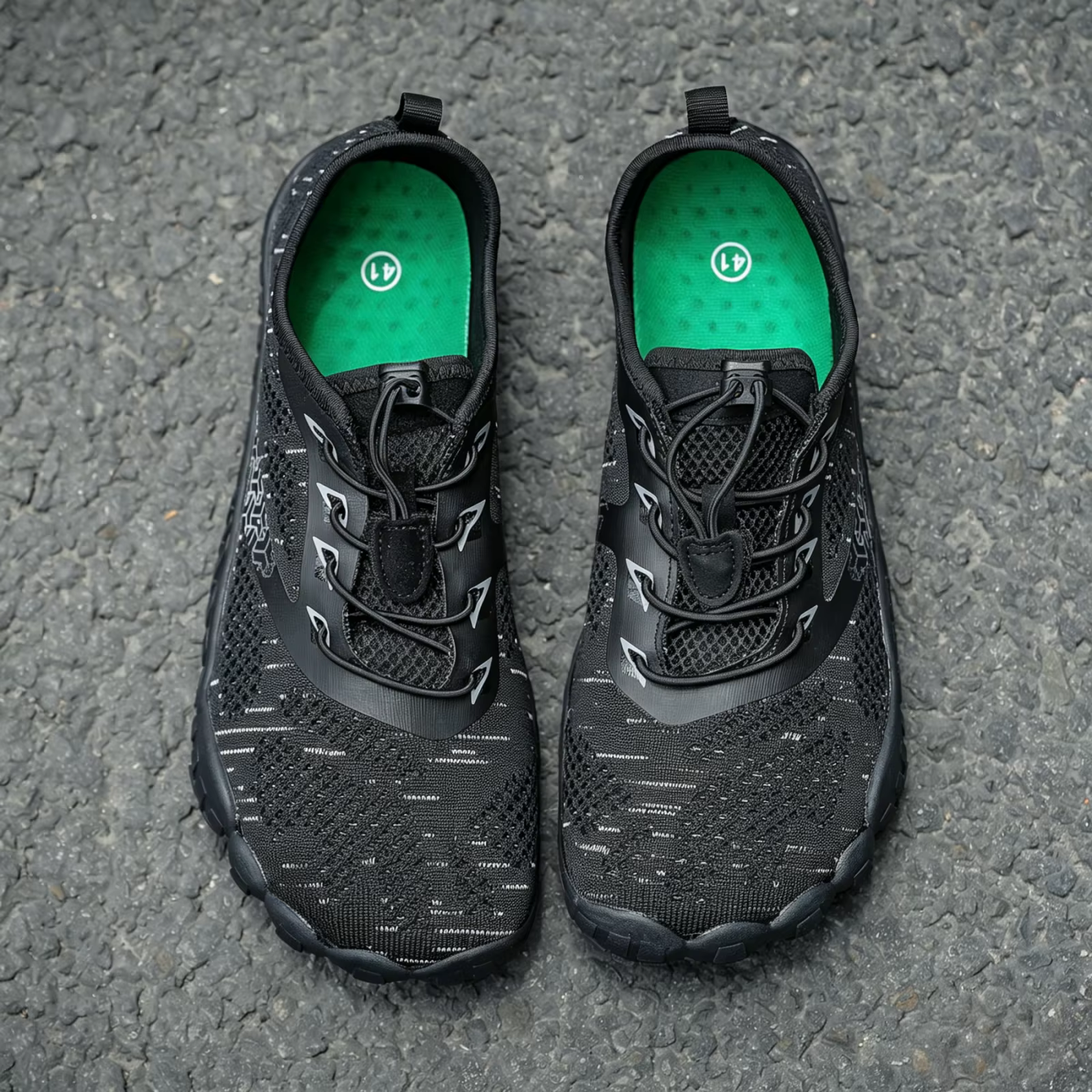 Chaussures à bout large zéro pieds nus pour hommes