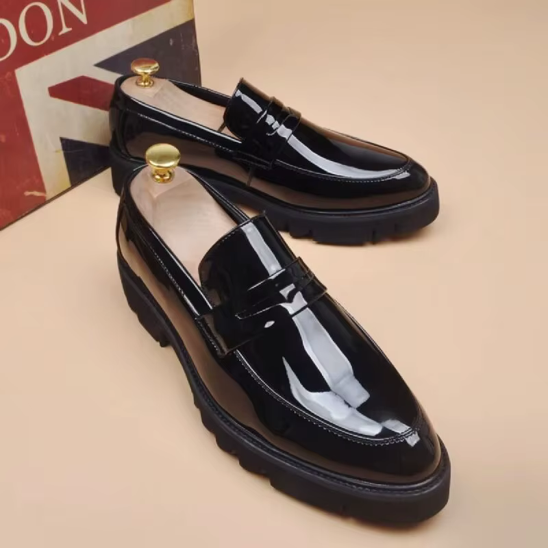 Lefu chaussures hommes semelle épaisse confortable à la mode marque