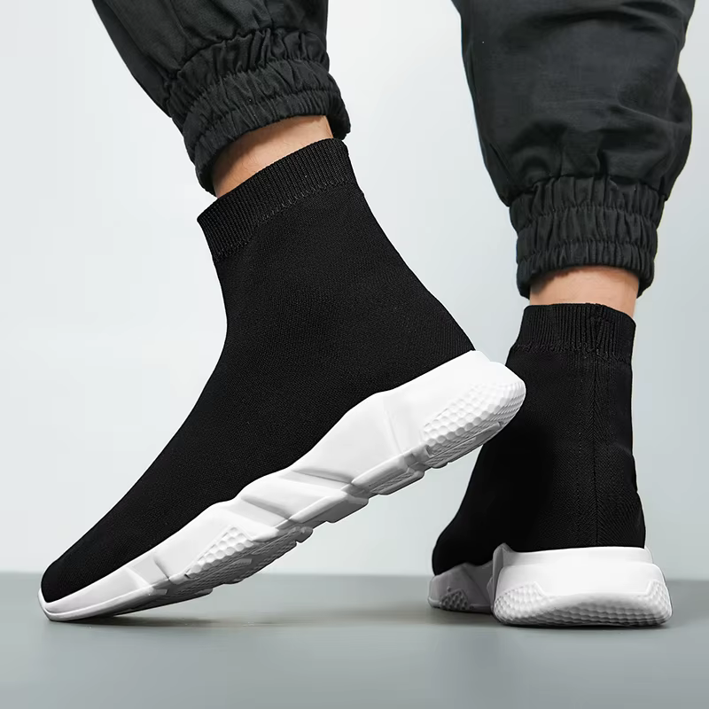 Baskets montantes noires classiques pour hommes et femmes