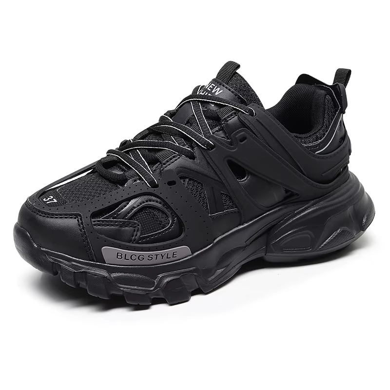 Marque Design noir gris femmes baskets mode nouveaux hommes respirant grosses
