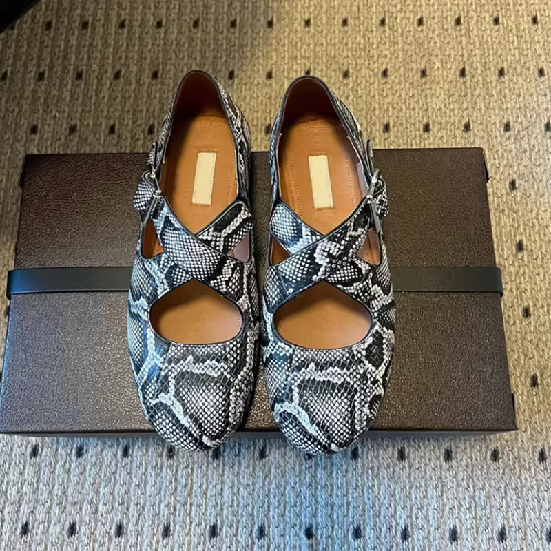 Chaussures plates en velours pour femme