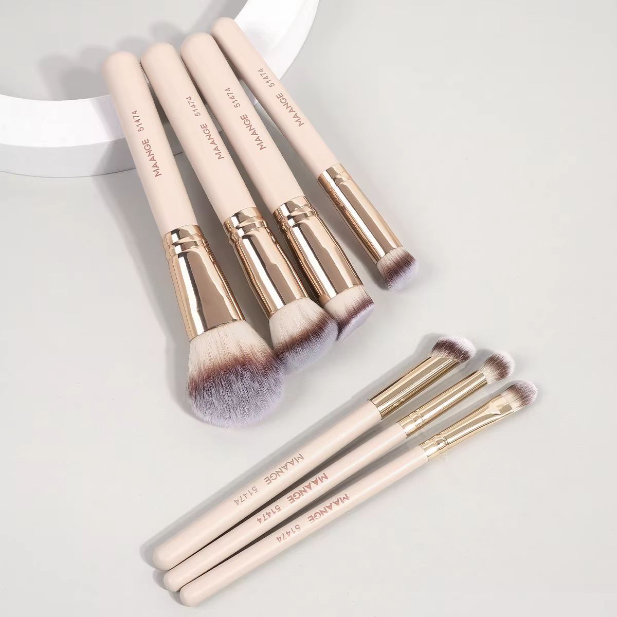 MAANGE 7 pièces/ensemble pinceaux de maquillage pour fond de teint cosmétique poudre correcteur Blush brosse mélange poils doux outils de beauté