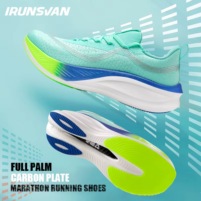 IRUNSVAN hommes plaque de carbone baskets professionnel Marathon course chaussures