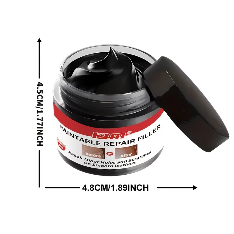 KJM Remplisseur de réparation de chaussures noir : formule chimique à séchage rapide – Fixation des rayures pour