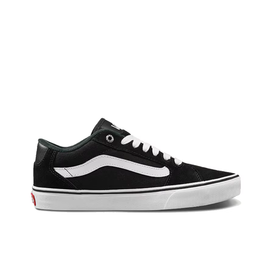 POIZON Vans Faulkner Chaussures de skateboard basses respirantes résistantes à l'abrasion pour hommes Media Black VN000SJVC4R