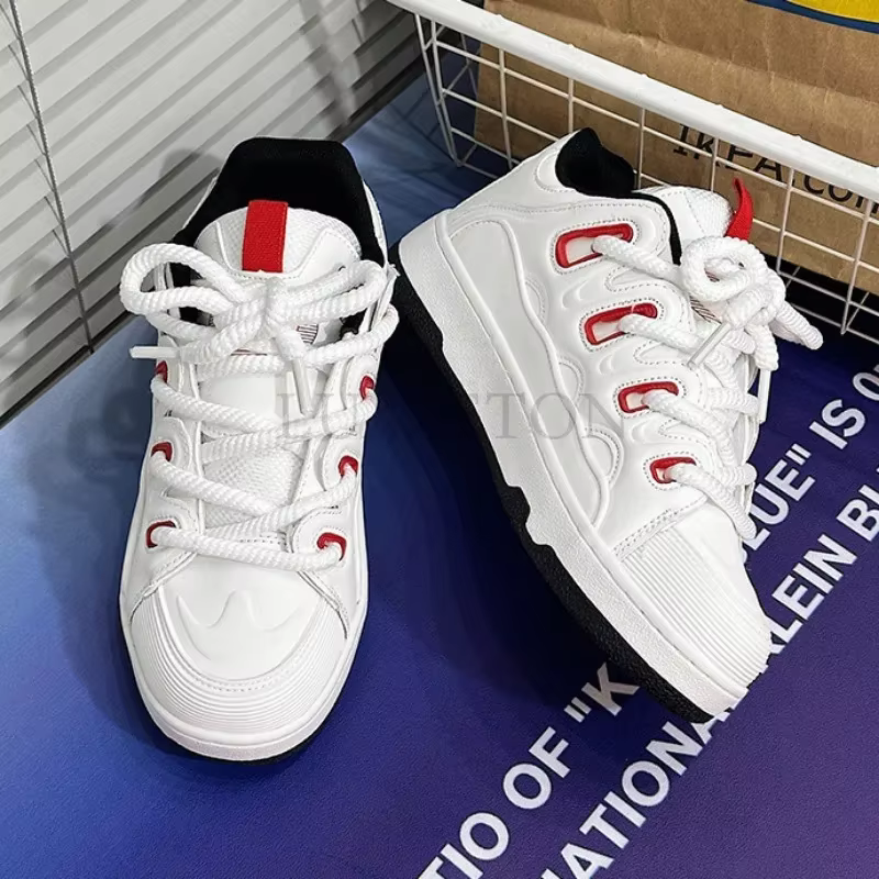 Chaussures de Skateboard à semelles épaisses et bout rond pour Couple