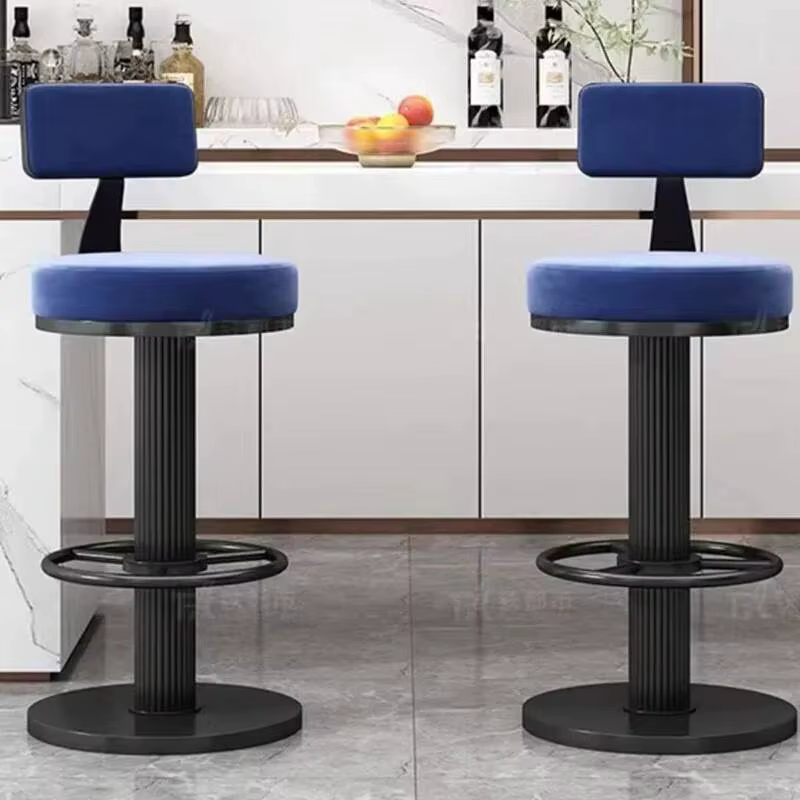 Style nordique tabouret De Bar en métal moderne télescopique haute qualité chaises De fête rondes blanc luxe doux Taburetes De Bar meubles