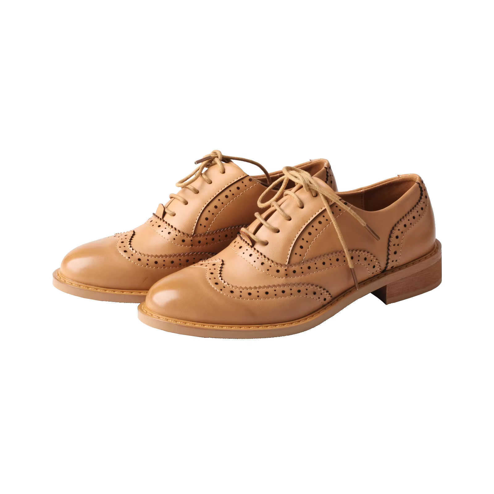 Chaussures en cuir Brogue à lacets pour femmes