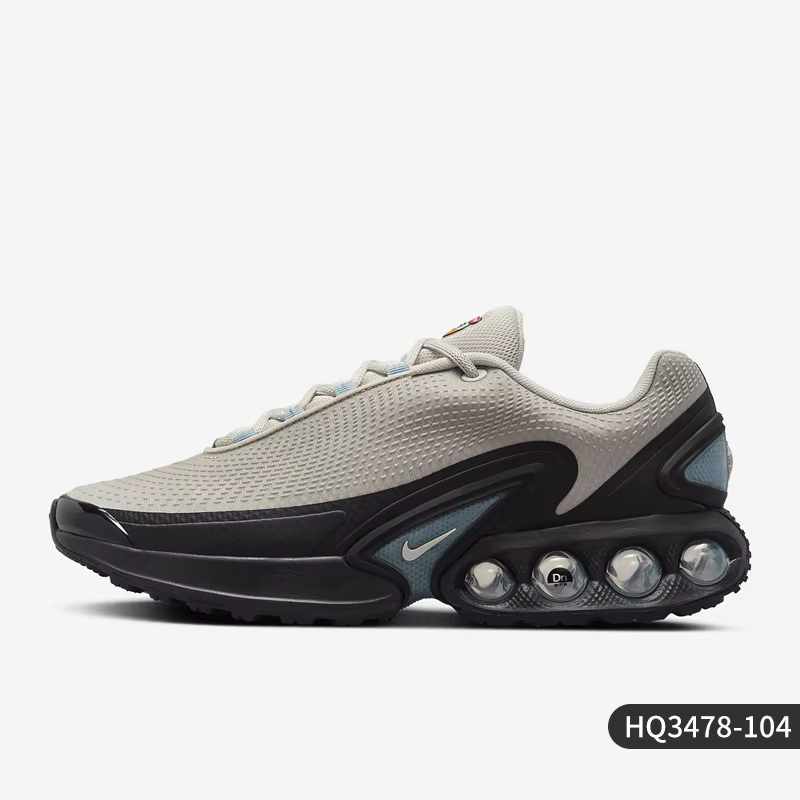Chaussures de course pour hommes Nike Air Max Dn authentiques, avec coussin d'air et tissu respirant, modèle HQ3478-104.