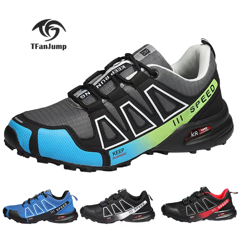 TFanJump chaussures de randonnée en plein air pour hommes et femmes semelle extérieure en caoutchouc antidérapante