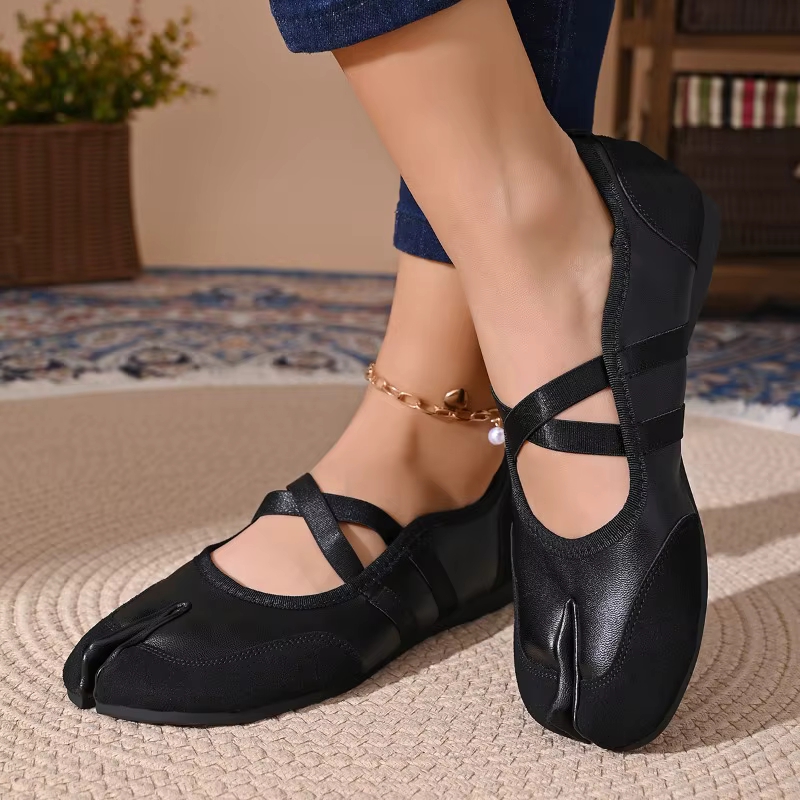 Chaussures Tabi Confortables à Talon Plat Légères et Tendance pour Femme – Baskets Décontractées Souples et Antidérapantes à Enfiler pour l'Été 2026