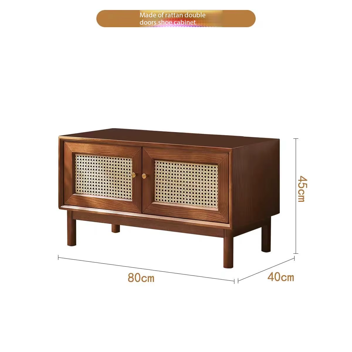 Armoire de rangement pour chaussures, étagère à chaussures nordique en bois de frêne massif, 110 x 40 x 80 cm, porte rainurée marron, organisateur de chaussures pour entrée, minimaliste