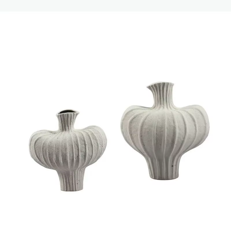 Vase en céramique style grès pour fleurs artificielles, arrangement floral décoratif, décoration de bureau, vases floraux créatifs irréguliers